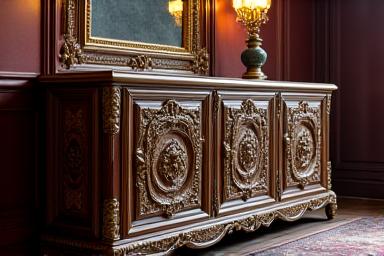 En intrikat utformad barockskänk